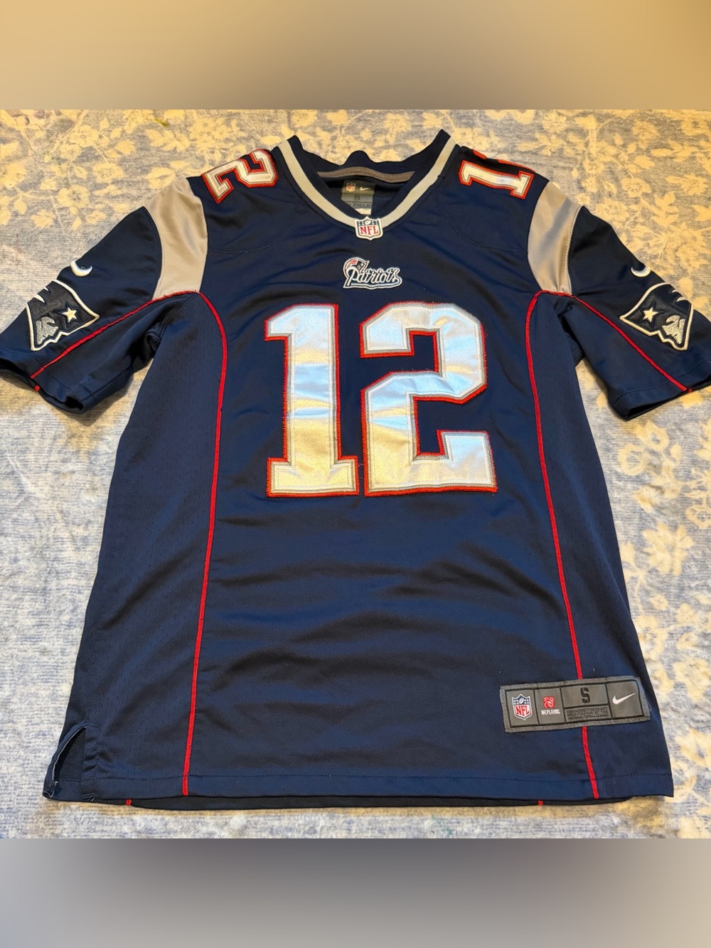 Nike Men’s Navy Blue New England Patriots #12 Jersey